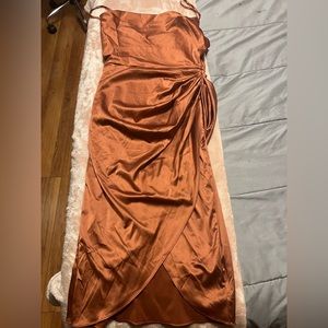 COPY - Copper long dress with slit